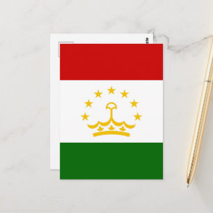 Carte Postale Drapeau Tadjikistan