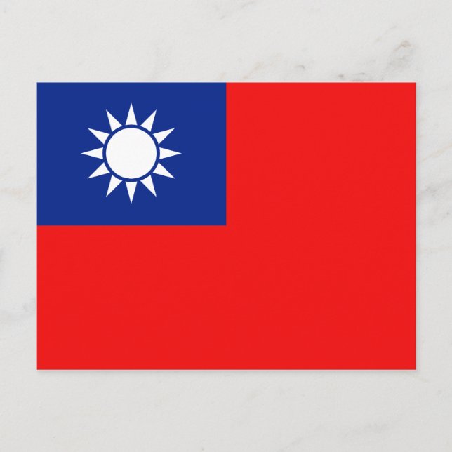 Carte postale Drapeau Taïwan (Devant)