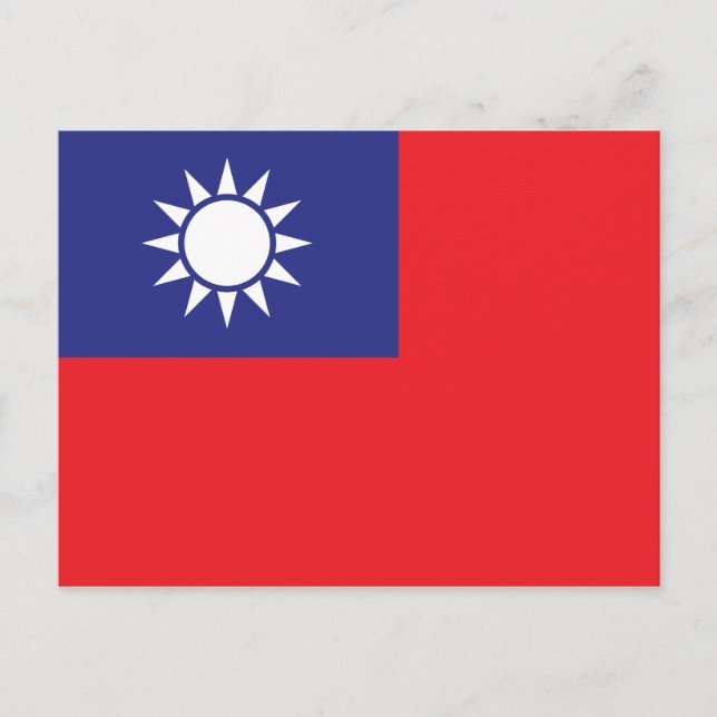Carte postale Drapeau Taïwan (Devant)