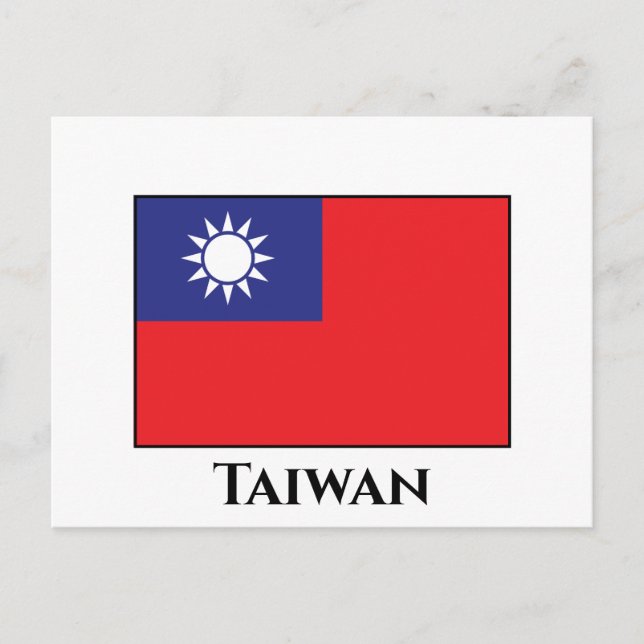 Carte Postale Drapeau Taïwan (Devant)