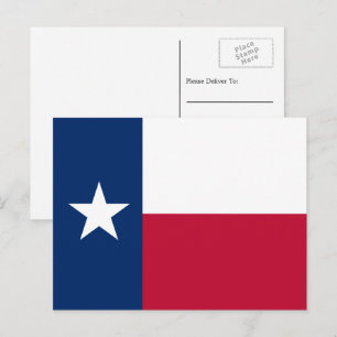 Carte Postale Drapeau texan, Drapeau du Texas