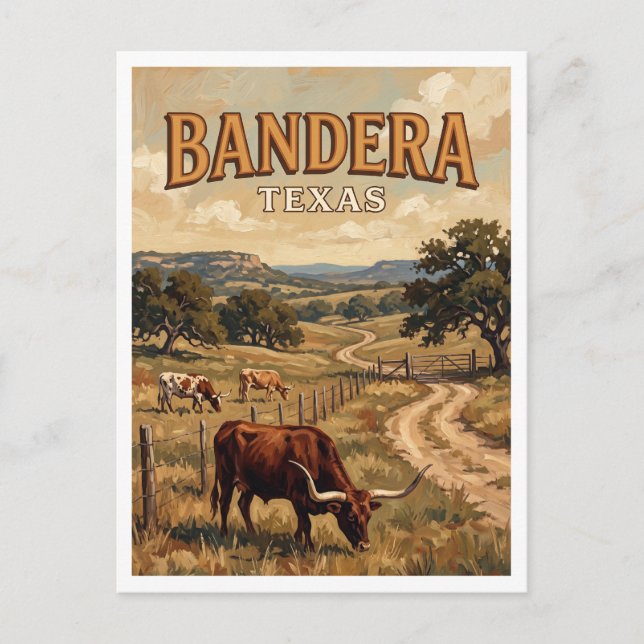 Carte Postale Drapeau Texas (Devant)
