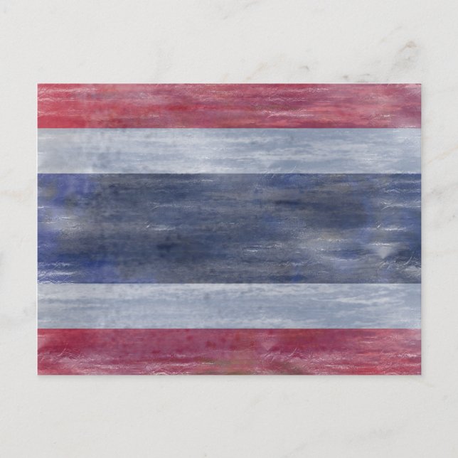 Carte Postale Drapeau thaïlandais en détresse (Devant)