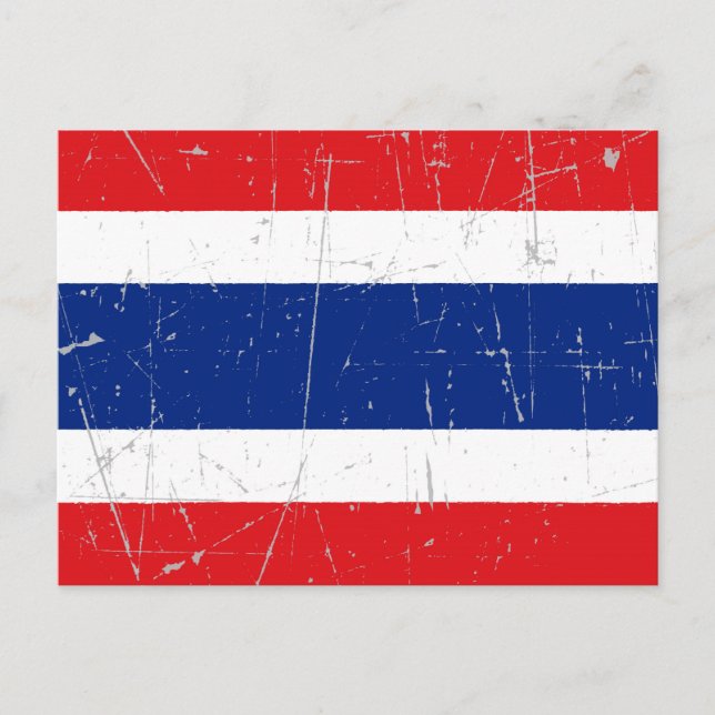 Carte Postale Drapeau thaïlandais griffé (Devant)