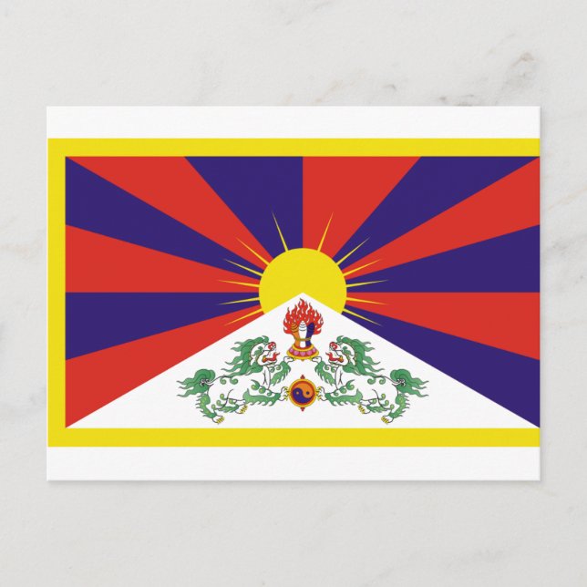 Carte Postale Drapeau Tibet libre (Devant)