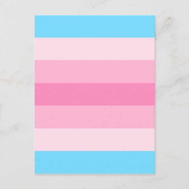 Carte Postale drapeau transféminin (Devant)