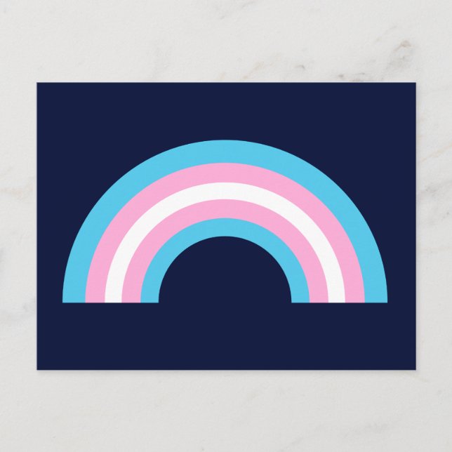 Carte Postale Drapeau Transgenre Rainbow Pride (Devant)