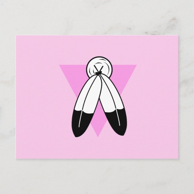 Carte Postale Drapeau Triangle Rose Two-Spirit (Devant)