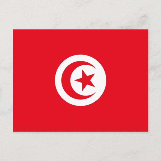 Carte Postale drapeau tunisien (Devant)