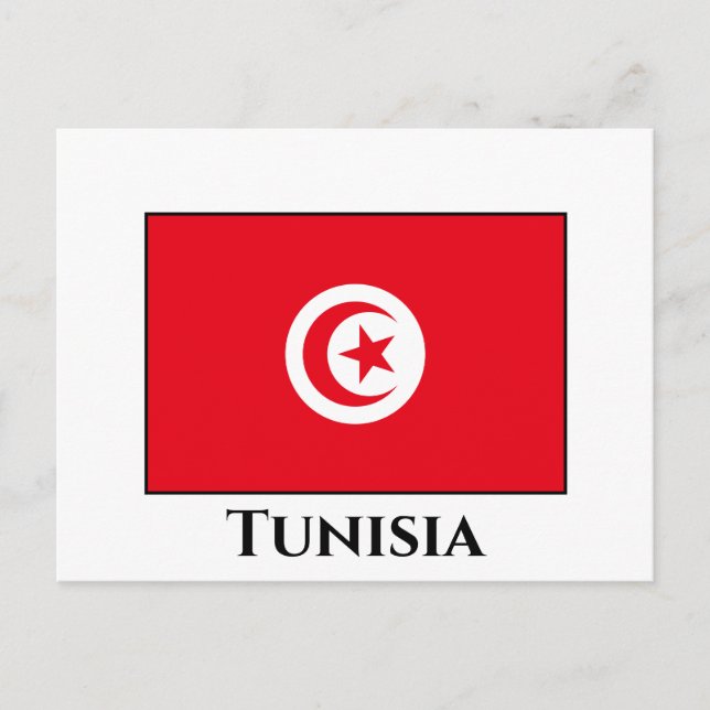 Carte Postale Drapeau tunisien (Devant)