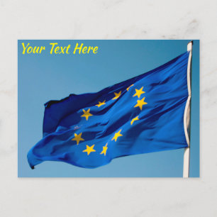 Carte Postale Drapeau UE personnalisable