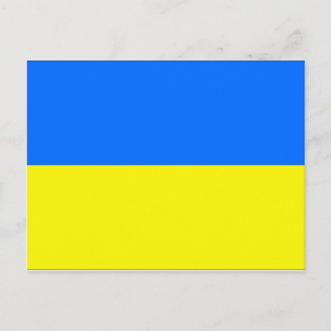 Carte Postale Drapeau Ukraine (Devant)