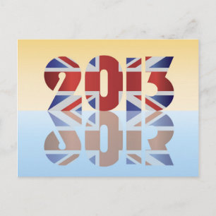 Carte postale drapeau Union Jack Angleterre 2013