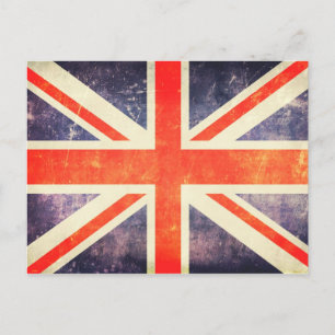 Carte Postale Drapeau Union Jack vintage