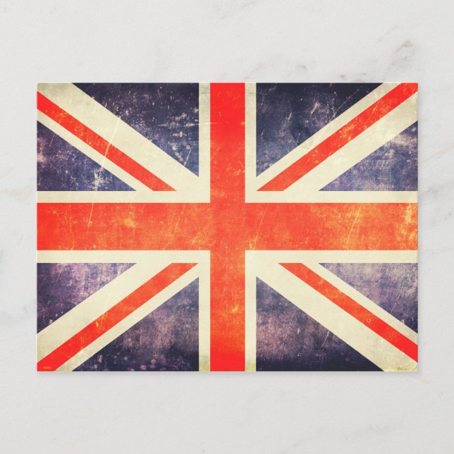 Carte Postale Drapeau Union Jack vintage (Devant)