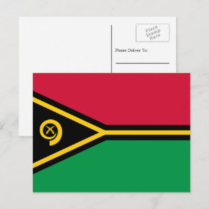 Carte Postale Drapeau vanuatan, Drapeau du Vanuatu