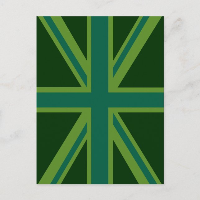 Carte Postale Drapeau vert Union Jack (Devant)
