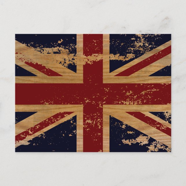 Carte Postale Drapeau vintage Angleterre 2 (Devant)
