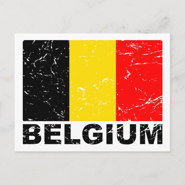 Carte Postale Drapeau Vintage de Belgique (Devant)