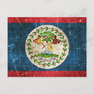 Carte Postale Drapeau vintage de Belize