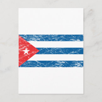Carte Postale Drapeau vintage de Cuba