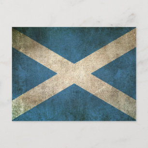 Carte Postale Drapeau vintage déchiré d'Ecosse