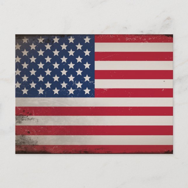 Carte Postale Drapeau vintage des États-Unis (Devant)