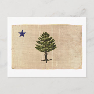 Carte Postale Drapeau vintage du Maine 1901