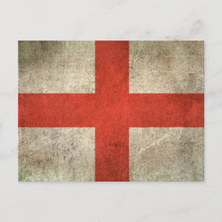Carte Postale Drapeau vintage en détresse d'Angleterre