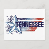 Drapeau vintage USA avec étoile - Tennessee