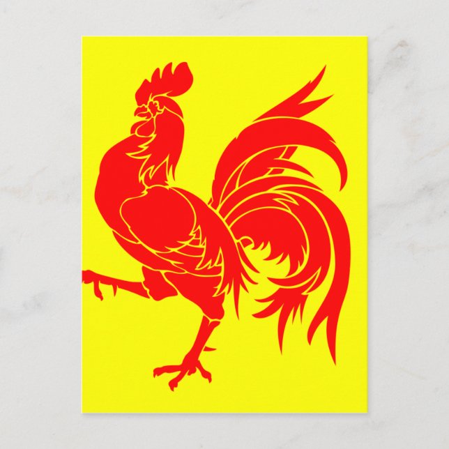 Carte Postale Drapeau wallon (Belgique) - Drapeau de la Wallonie (Devant)
