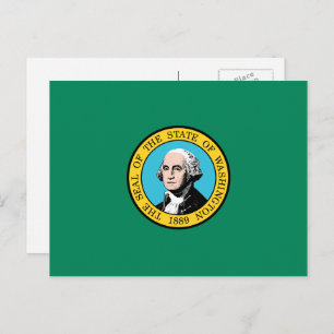 Carte Postale Drapeau Washington