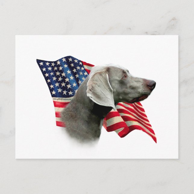 Carte Postale Drapeau Weimaraner (Devant)