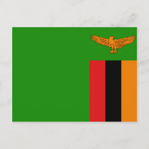 Carte postale drapeau Zambie