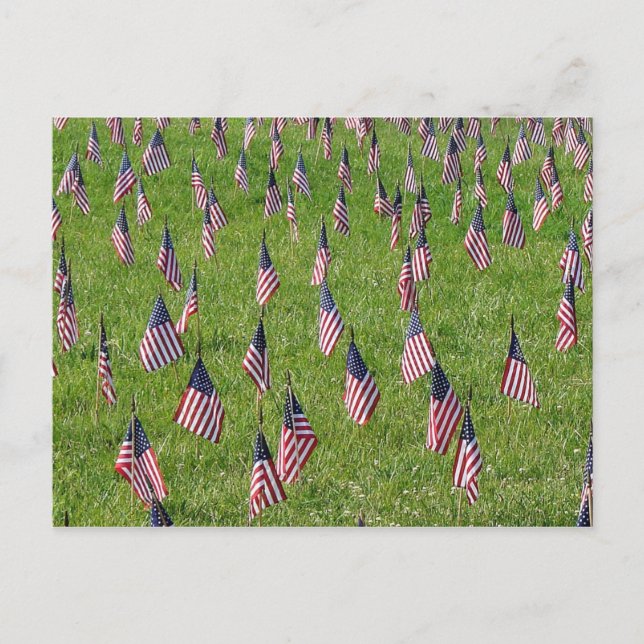 Carte postale drapeaux américains (Devant)