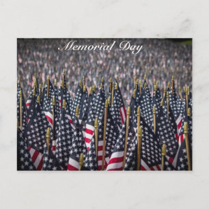 Carte Postale Drapeaux américains de la fête des morts