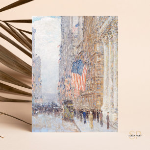 Carte Postale Drapeaux de Childe Hassam sur la peinture Waldorf