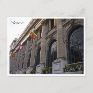 Carte Postale drapeaux de l'hôtel de Genève