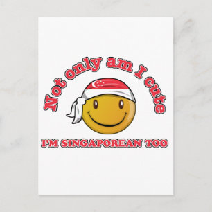 Carte Postale Drapeaux de Singapour