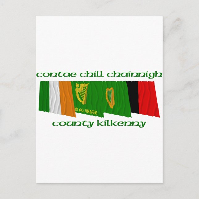 Carte Postale Drapeaux du comté de Kilkenny (Devant)