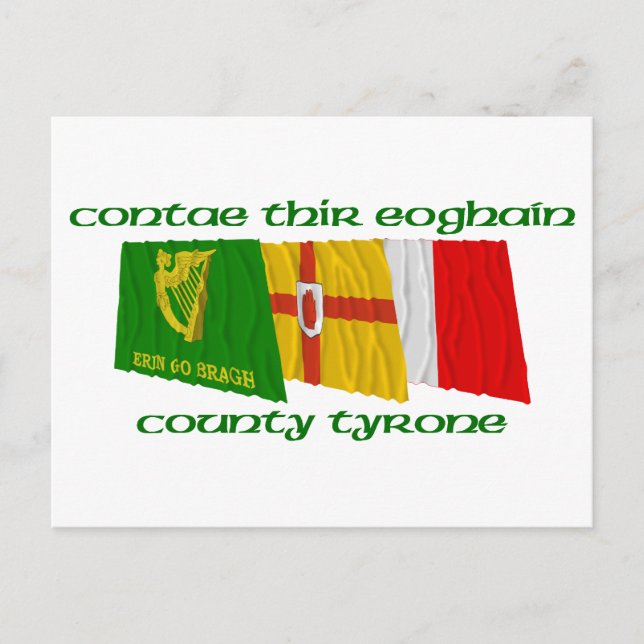 Carte Postale Drapeaux du comté de Tyrone (Devant)