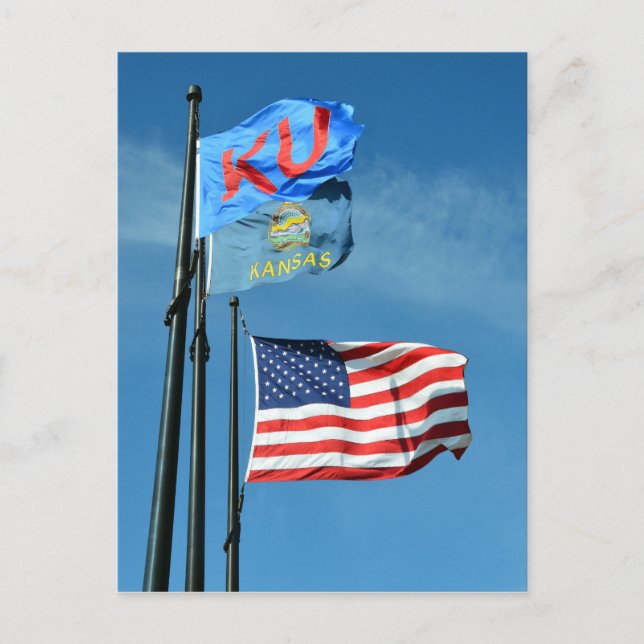 Carte Postale Drapeaux du Kansas (Devant)