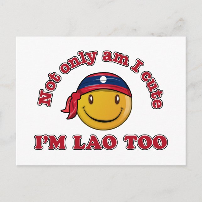 Carte Postale Drapeaux du Laos (Devant)