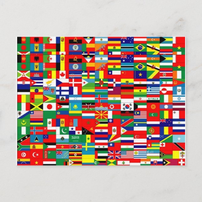 Carte Postale drapeaux du monde (Devant)