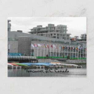 Carte Postale Drapeaux et canoës de vol