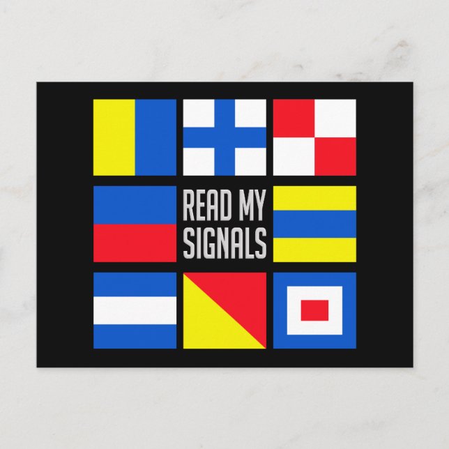 Carte postale drapeaux maritimes - personnaliser! (Devant)