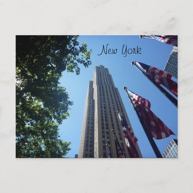Carte Postale drapeaux rockefeller ny (Devant)