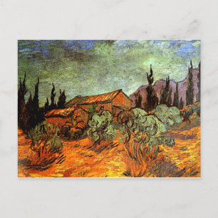 Carte Postale Draps en bois, un tableau Van Gogh