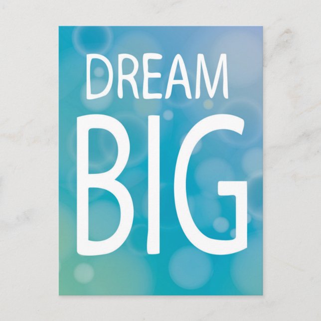 Carte Postale Dream Big (Devant)