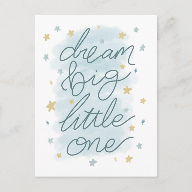 Carte Postale Dream Big Little One Pastel Stars (Devant)